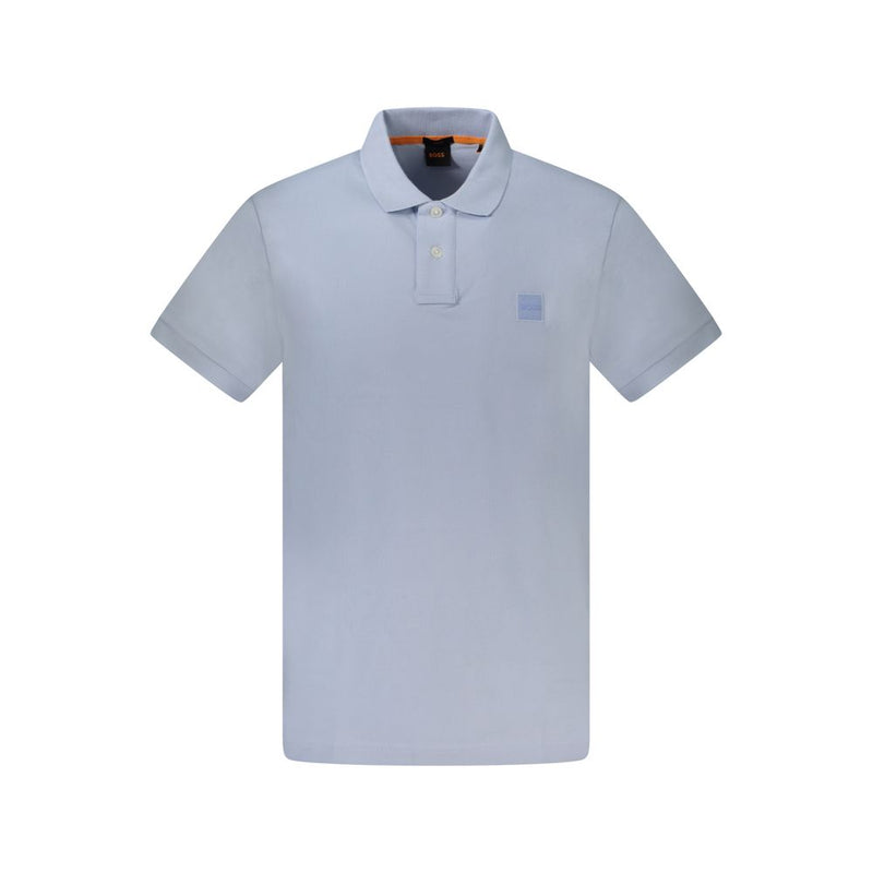 Light Blue Cotton Polo Shirt Hugo Boss