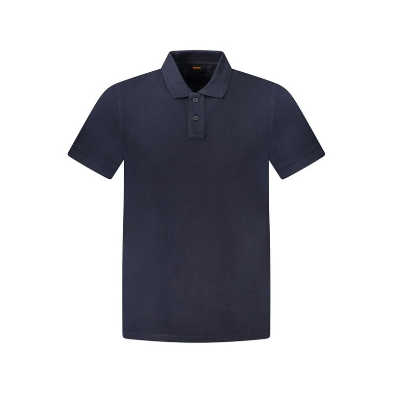 Blue Cotton Polo Shirt Hugo Boss