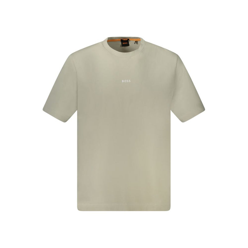 Beige Cotton T-Shirt Hugo Boss