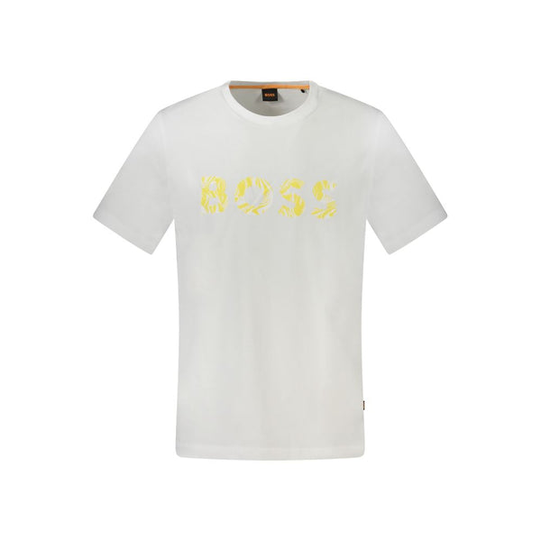 White Cotton T-Shirt Hugo Boss