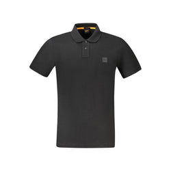 Black Cotton Polo Shirt Hugo Boss