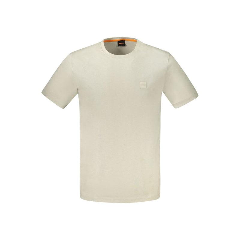 Beige Cotton T-Shirt Hugo Boss