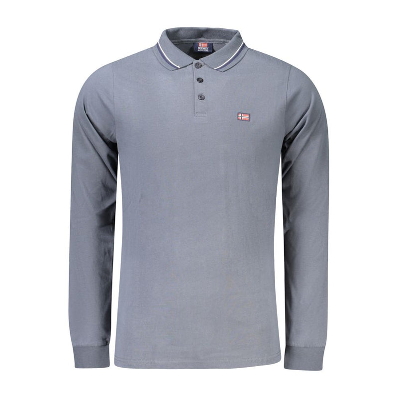 Gray Cotton Polo Shirt Norway 1963