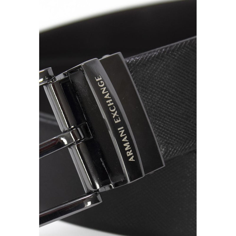 Black Leather Belt Armani Exchange