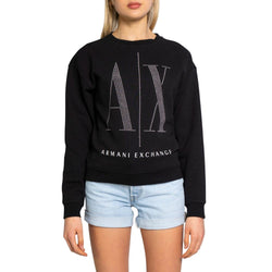 Black Cotton Sweater Armani Exchange