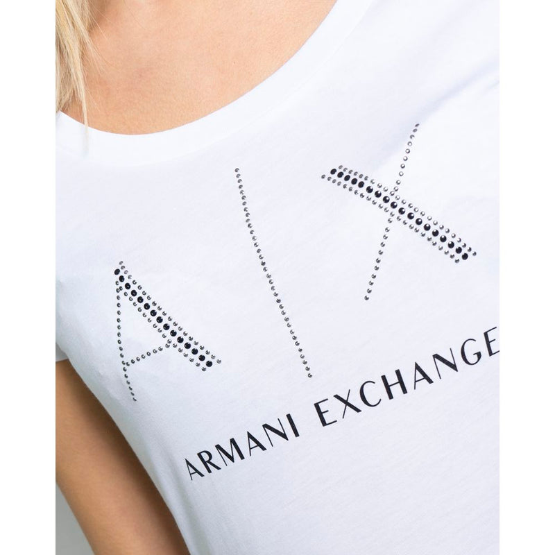 White Cotton Tops & T-Shirt Armani Exchange