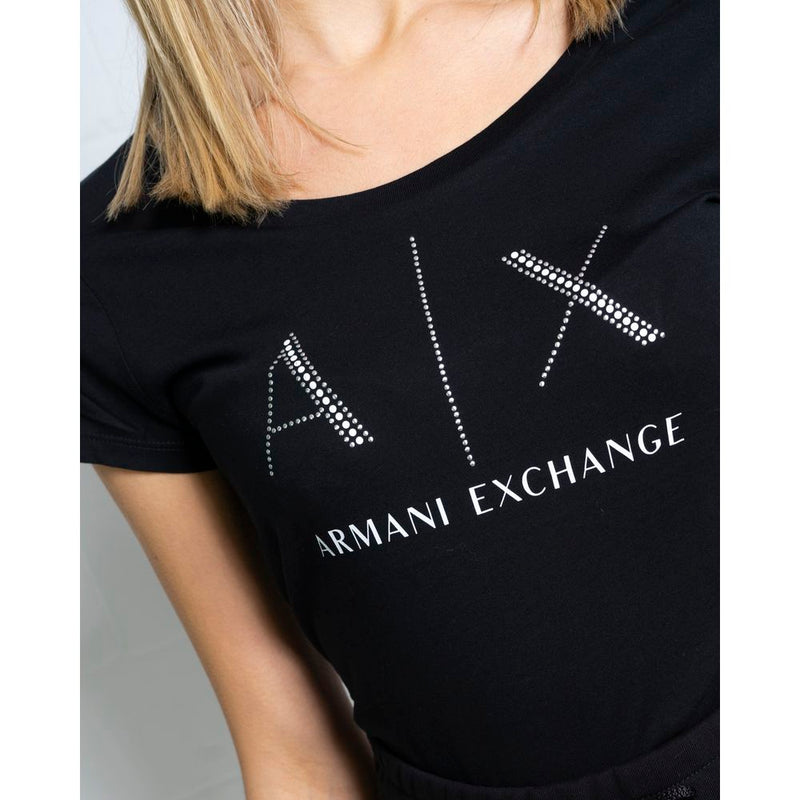 Black Cotton Tops & T-Shirt Armani Exchange