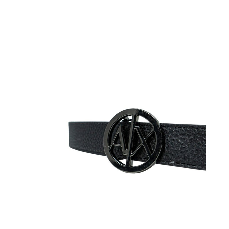 Black Polyester Belt Armani Exchange