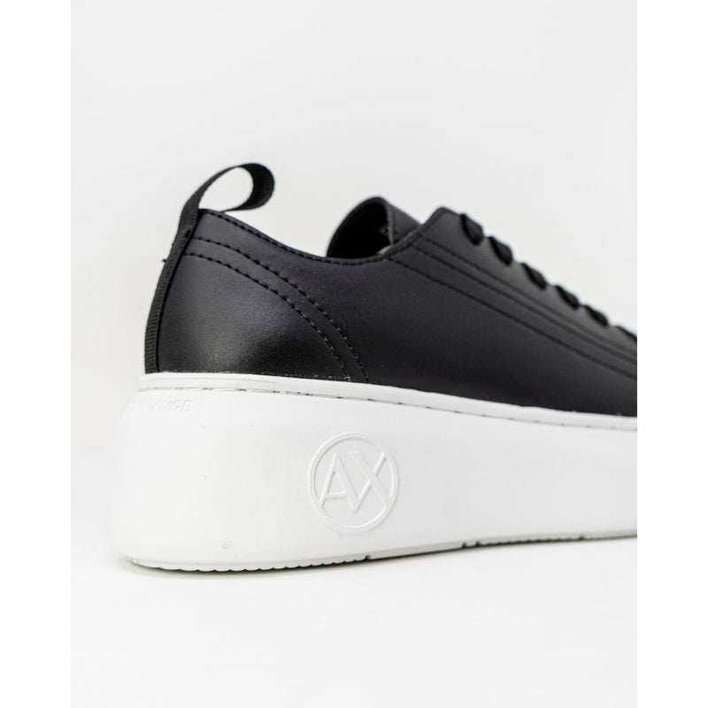 Black Synthetic Leather Sneaker Armani Exchange