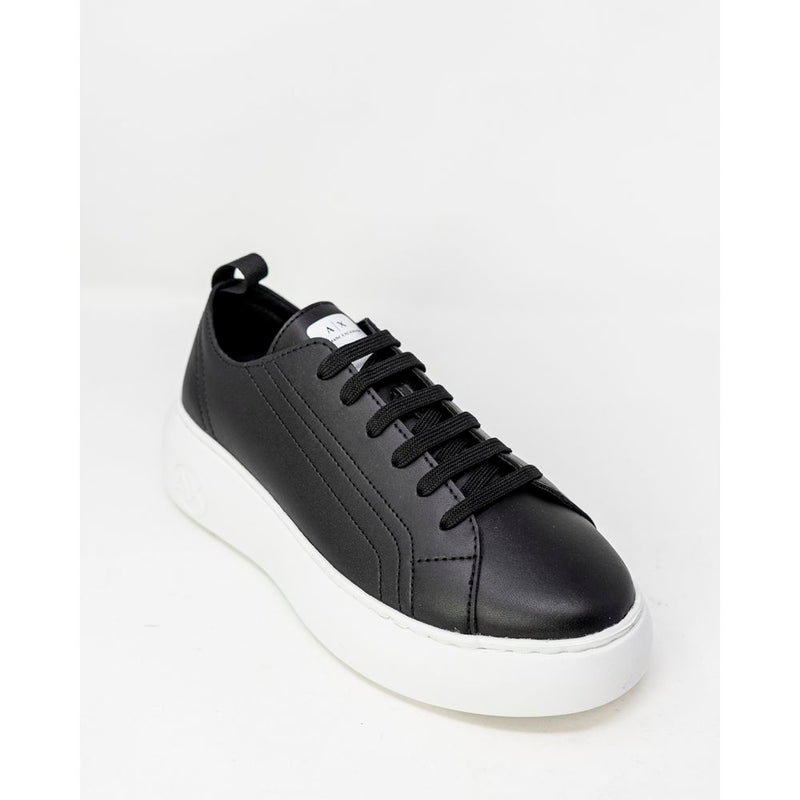 Black Synthetic Leather Sneaker Armani Exchange