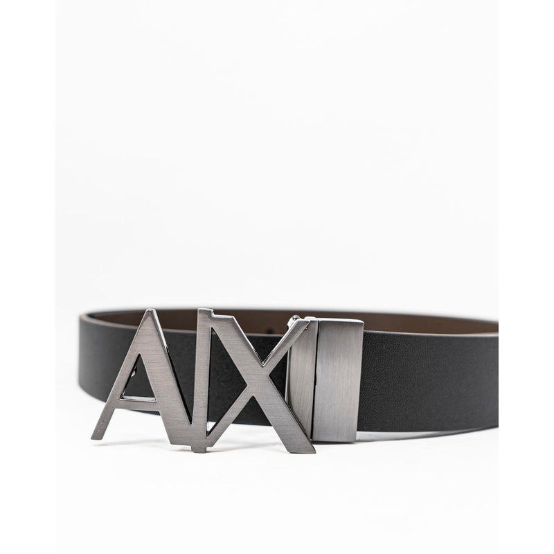 Black Leather Belt Armani Exchange