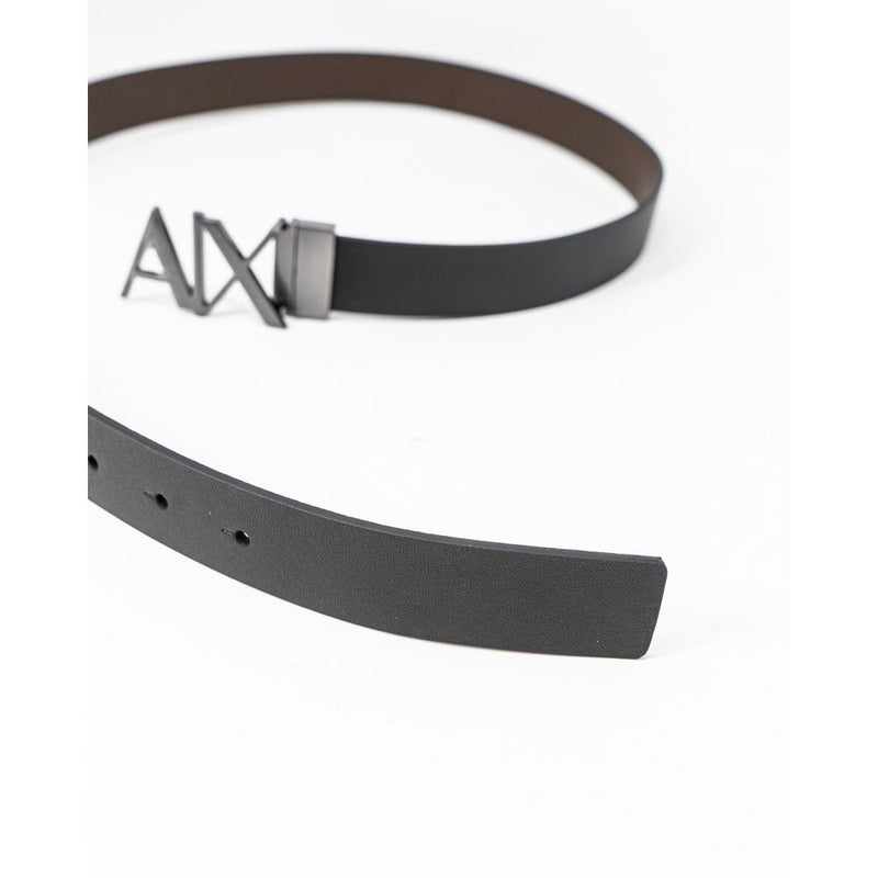 Black Leather Belt Armani Exchange