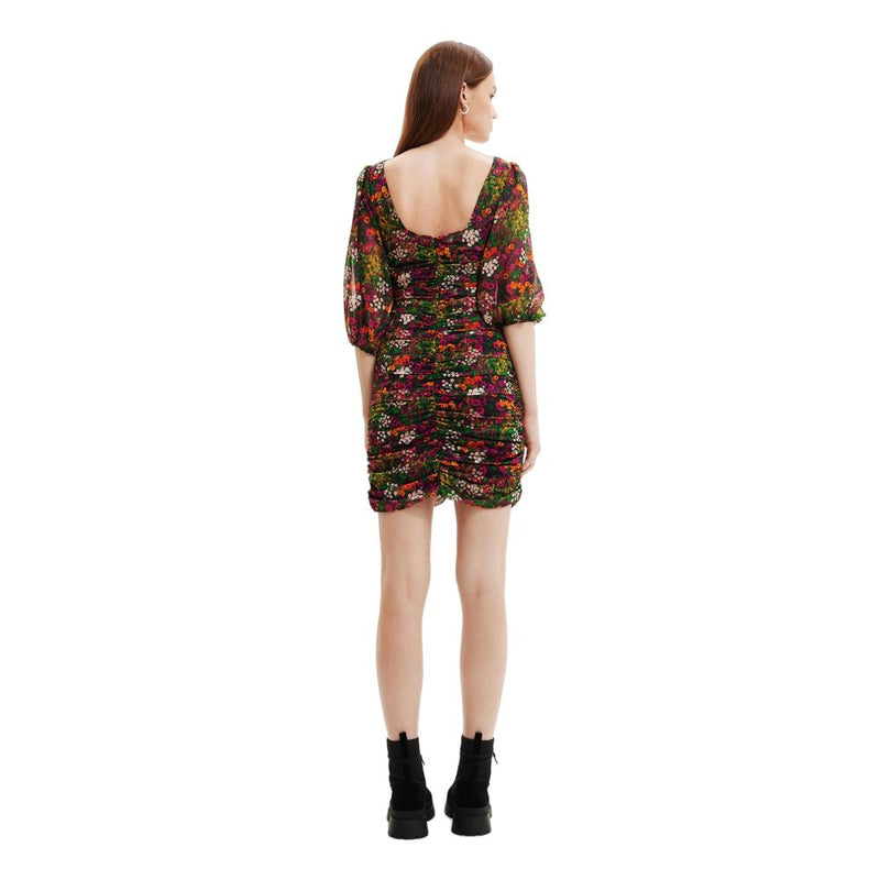 Green Polyester Dress Desigual