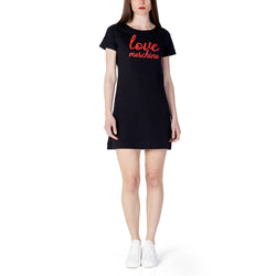 Black Cotton Dress Love Moschino