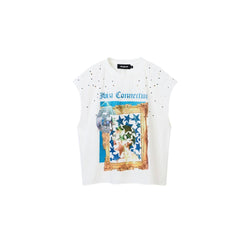 White Cotton Tops & T-Shirt Desigual