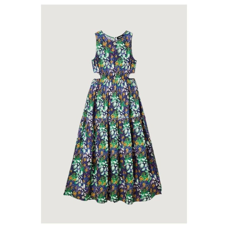 Blue Viscose Dress Desigual