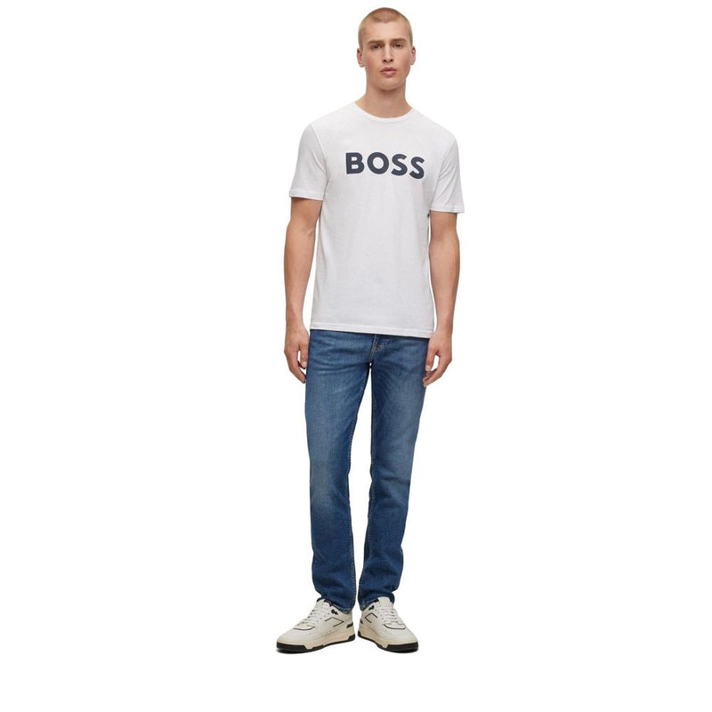 White Cotton T-Shirt Hugo Boss