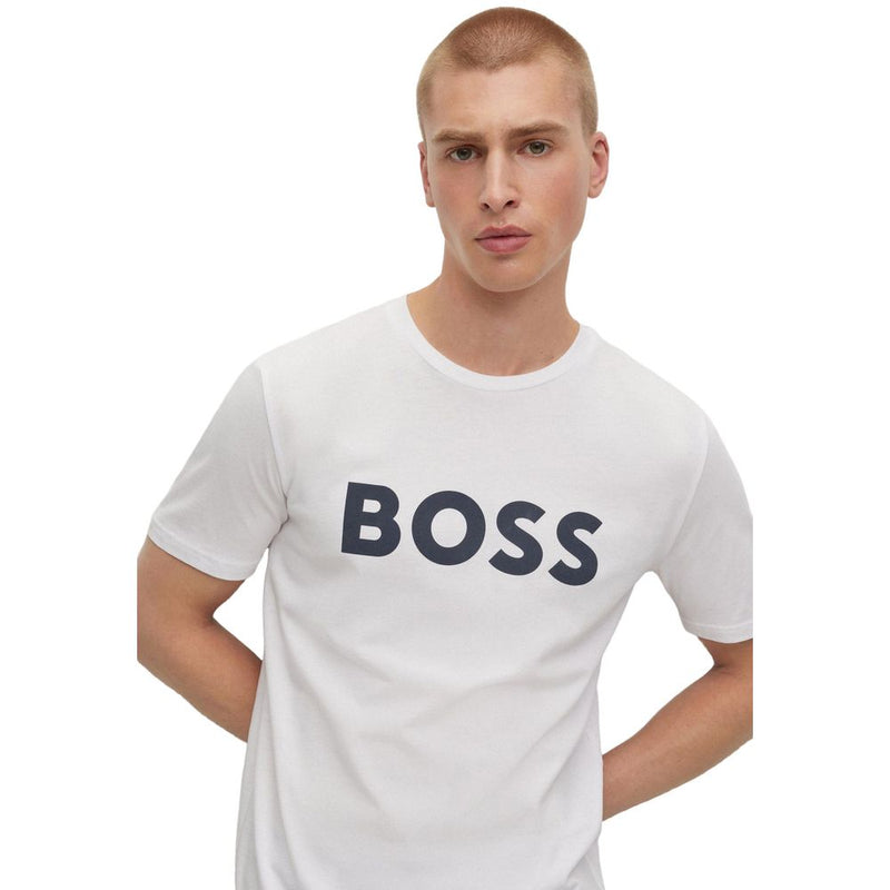 White Cotton T-Shirt Hugo Boss