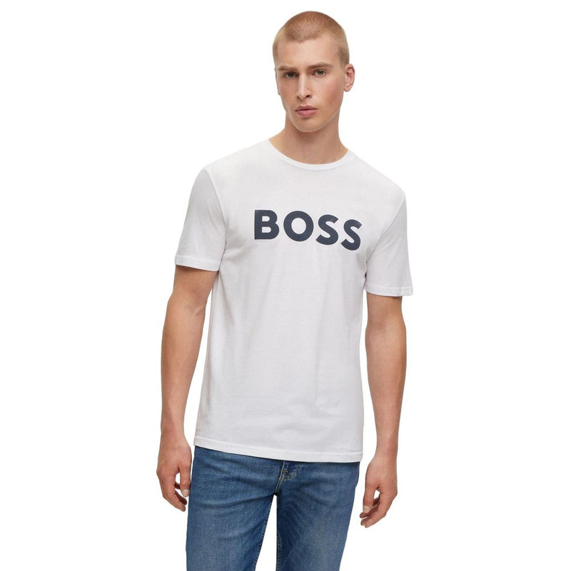 White Cotton T-Shirt Hugo Boss