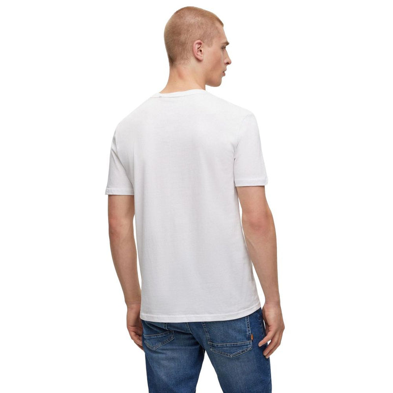 White Cotton T-Shirt Hugo Boss