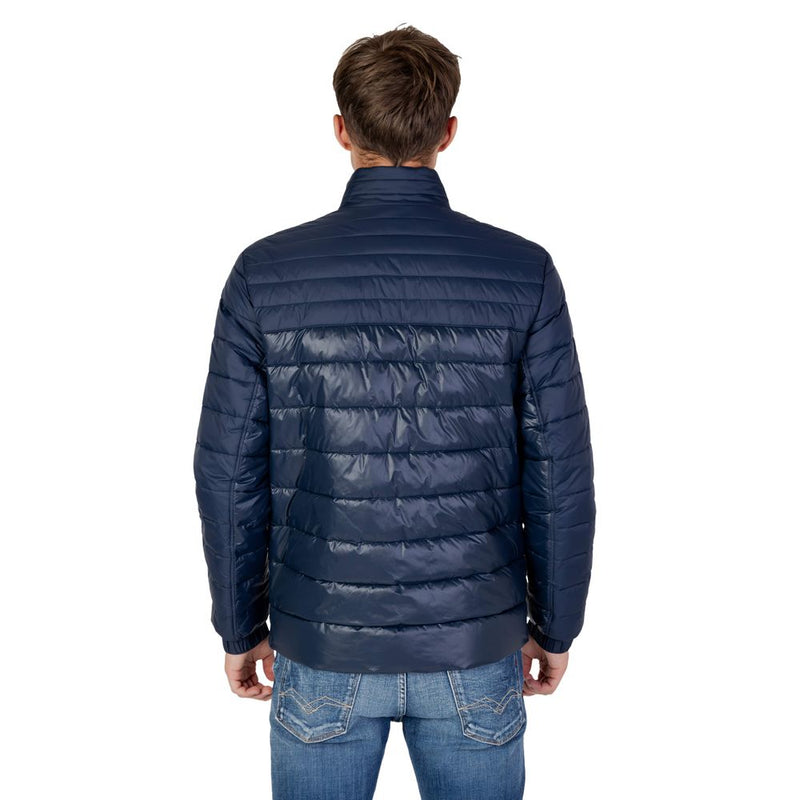 Blue Polyester Jacket Hugo Boss