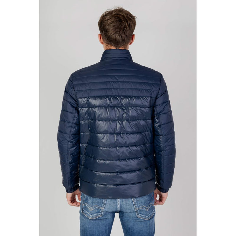 Blue Polyester Jacket Hugo Boss