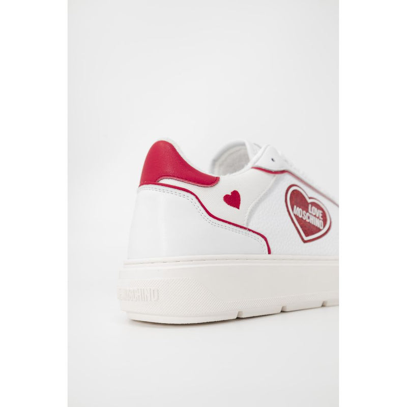 Red Polyethylene Sneaker Love Moschino