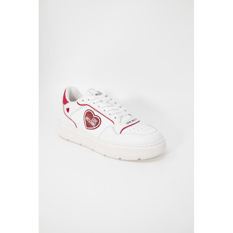 Red Polyethylene Sneaker Love Moschino