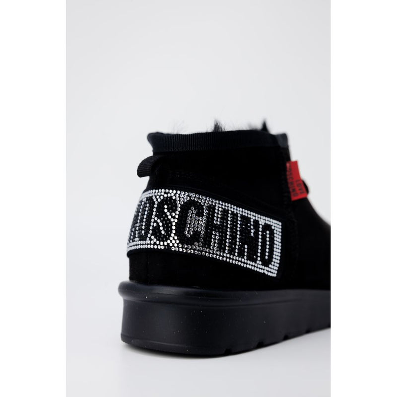 Black Polyester Boot Love Moschino