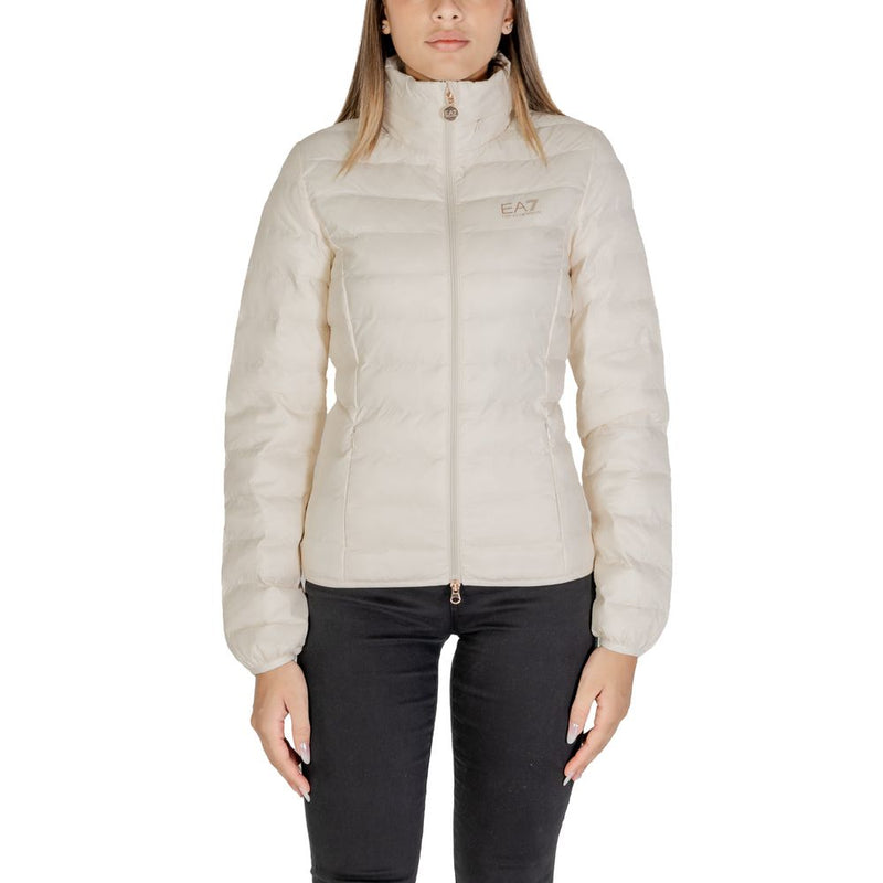 Cream Polyamide Jackets & Coat EA7 Emporio Armani