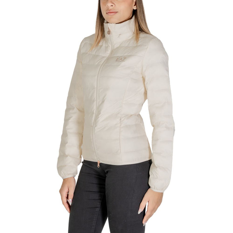 Cream Polyamide Jackets & Coat EA7 Emporio Armani