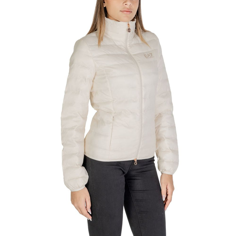 Cream Polyamide Jackets & Coat EA7 Emporio Armani