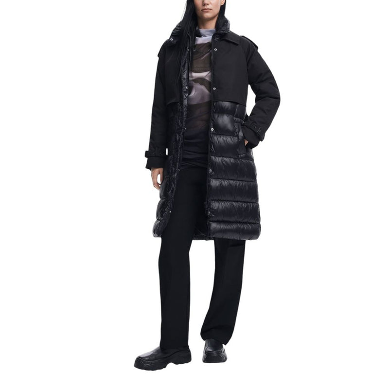 Black Polyester Jackets & Coat Desigual