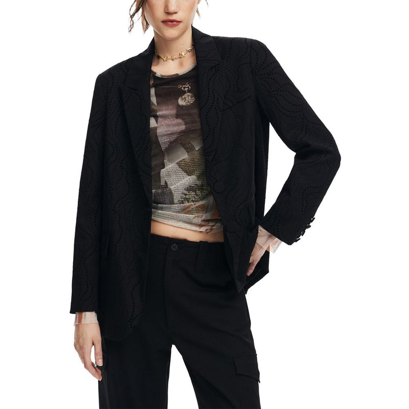 Black Polyester Suits & Blazer Desigual