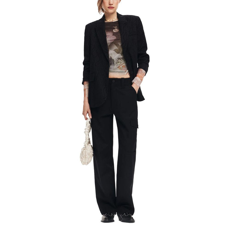 Black Polyester Suits & Blazer Desigual