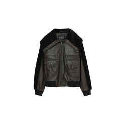 Black Polyethylene Jackets & Coat Desigual