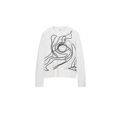 White Cotton Sweater Desigual