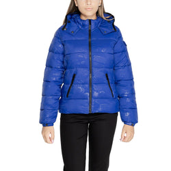 Blue Polyamide Jackets & Coat Desigual