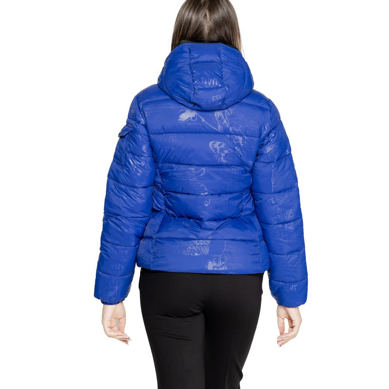 Blue Polyamide Jackets & Coat Desigual