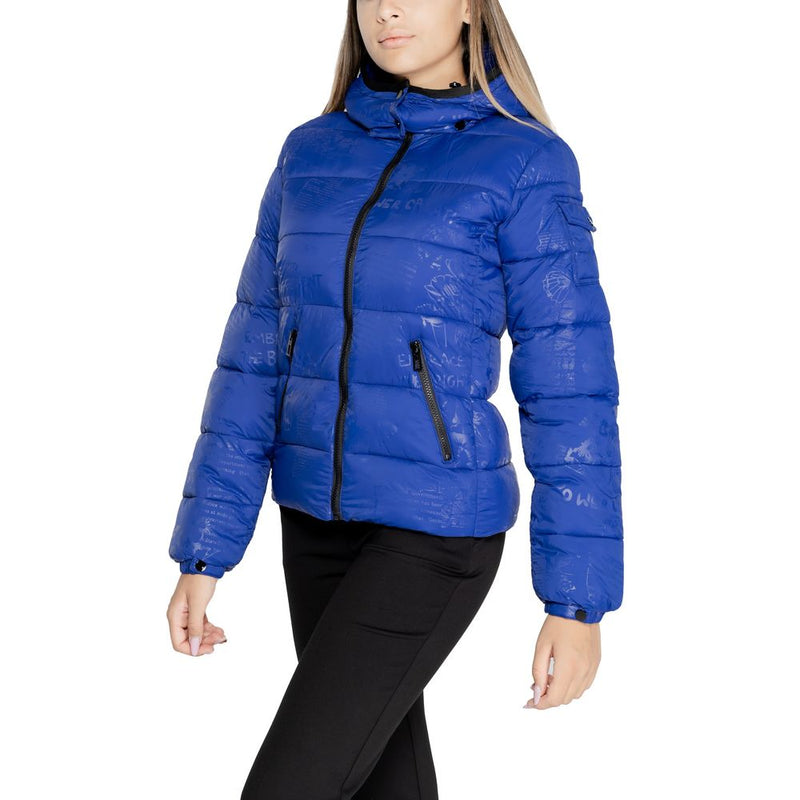 Blue Polyamide Jackets & Coat Desigual