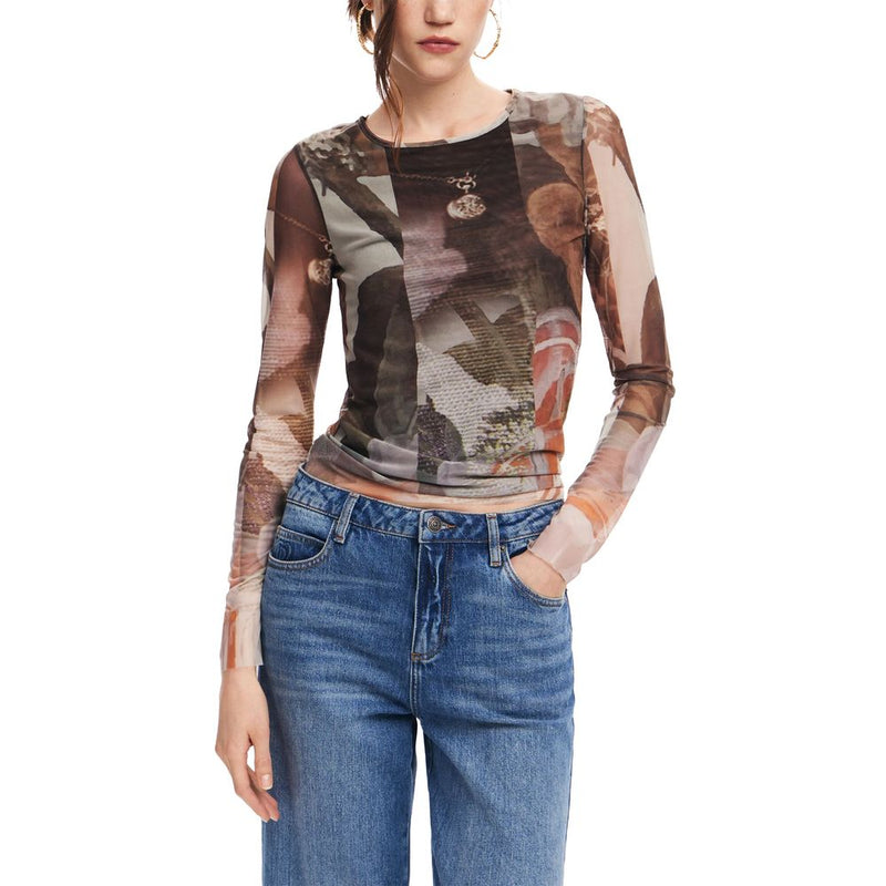 Brown Polyester Tops & T-Shirt Desigual