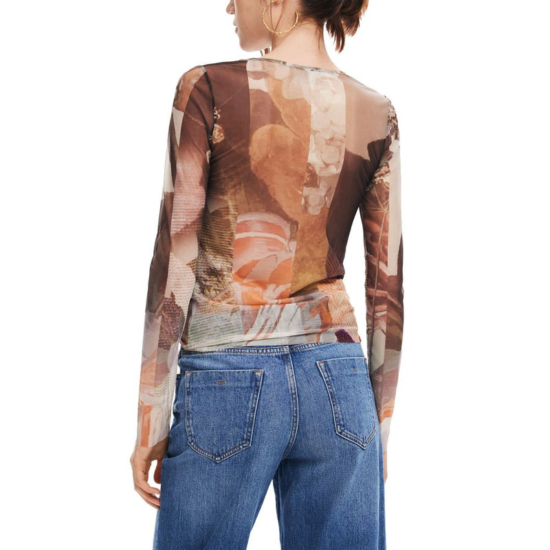 Brown Polyester Tops & T-Shirt Desigual