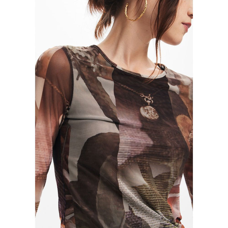 Brown Polyester Tops & T-Shirt Desigual