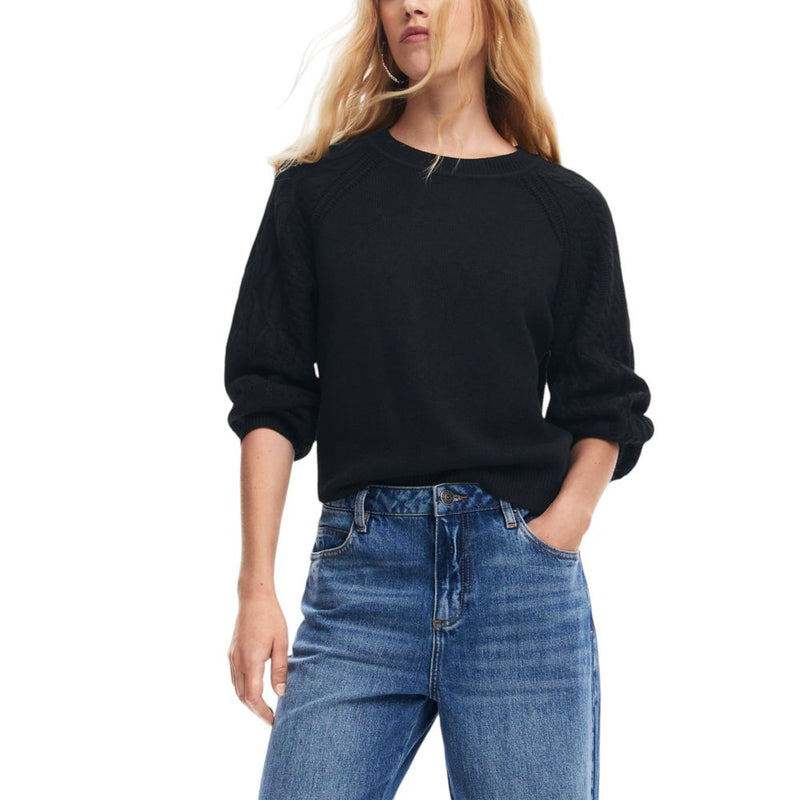 Black Viscose Sweater Desigual