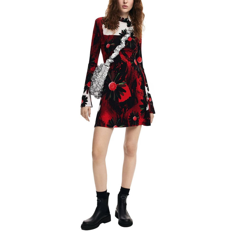 Red Viscose Dress Desigual