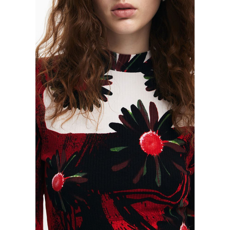 Red Viscose Dress Desigual