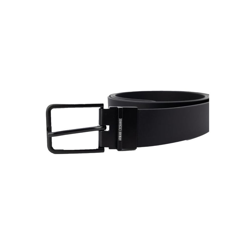 Black Leather Belt Armani Exchange