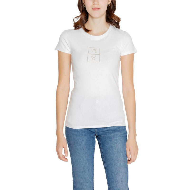 White Cotton Tops & T-Shirt Armani Exchange