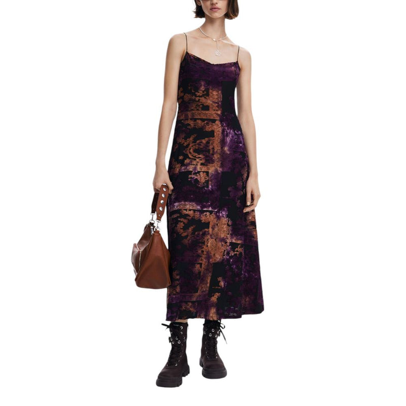 Black Viscose Dress Desigual