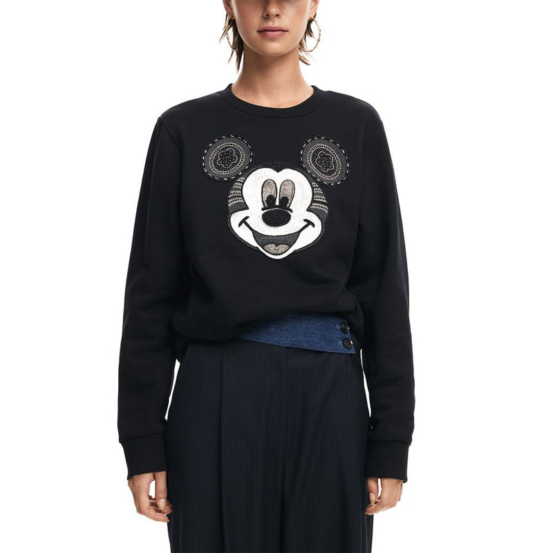 Black Cotton Sweater Desigual